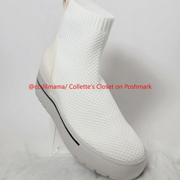 Steve Madden Shoes - Steve Madden White Sock Boot with Sneaker Sole - 8M